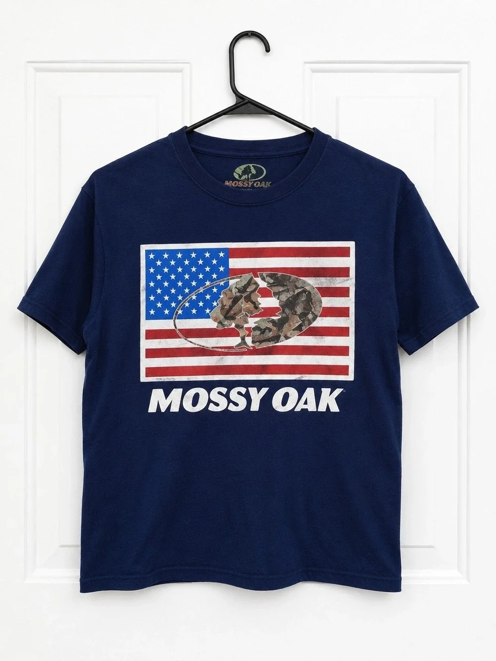 Mossy Oak Navy T-Shirt Red White Stripe